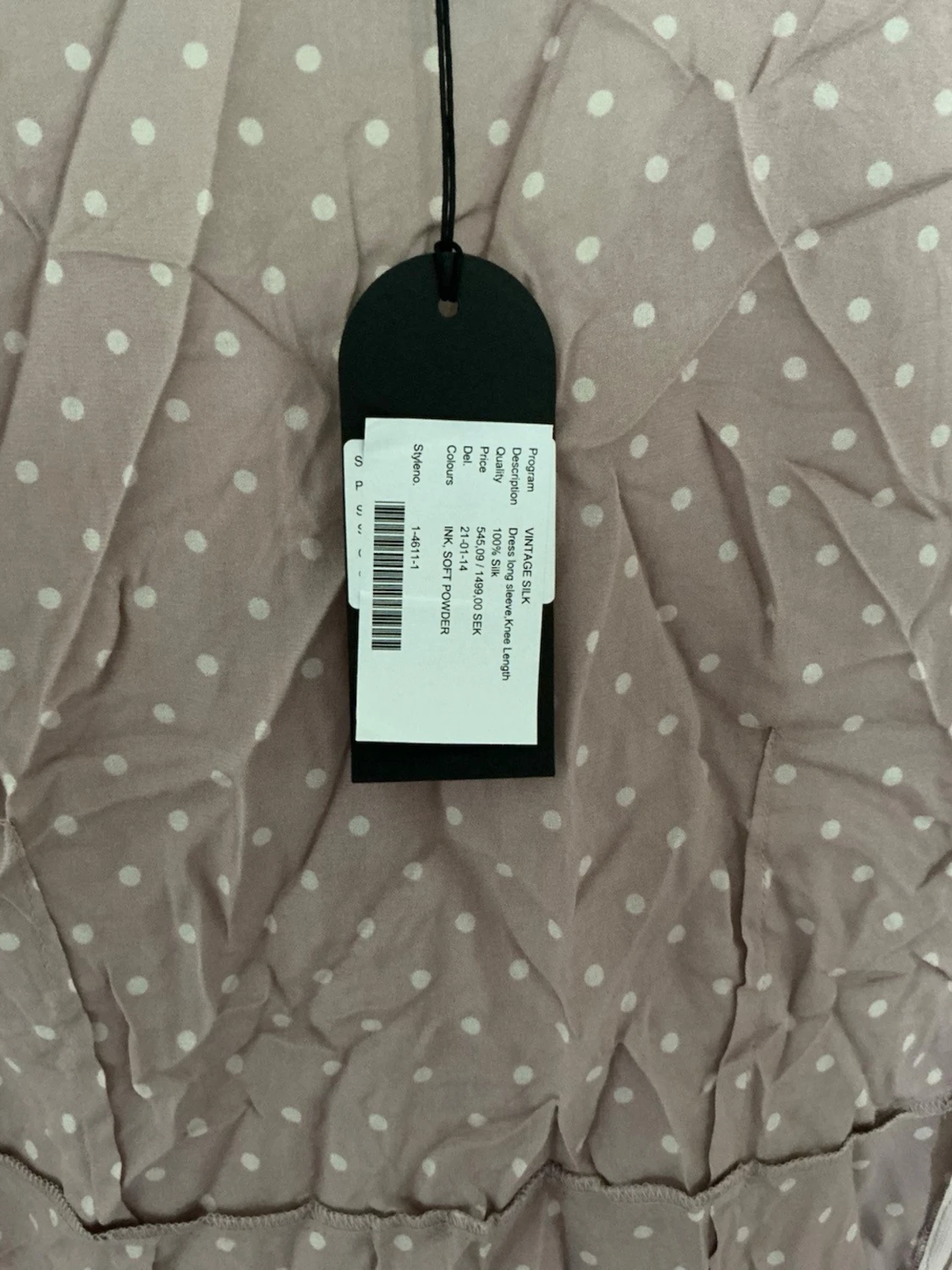 Rosa prickig omlottklänning från noa noa  - 2