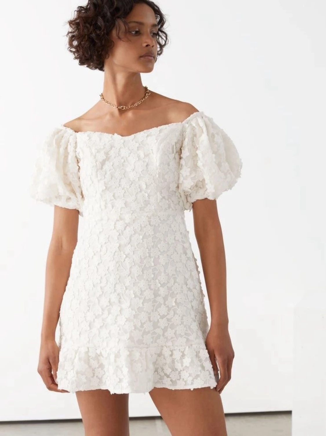 off shoulder klänning - 3