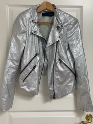 Silver jacka  - En silverfärgad jacka från Zara basic. Väldigt gammal och har ej använts mycket