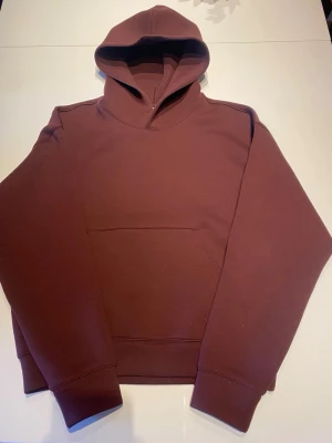 Brun hoodie från Weekday - Säljer en brun hoodie från Weekday i storlek XS. Hoodien har en klassisk känguruficka framtill, ribbade muddar och en mjuk bomullskänsla. Perfekt för en chill och avslappnad stil.