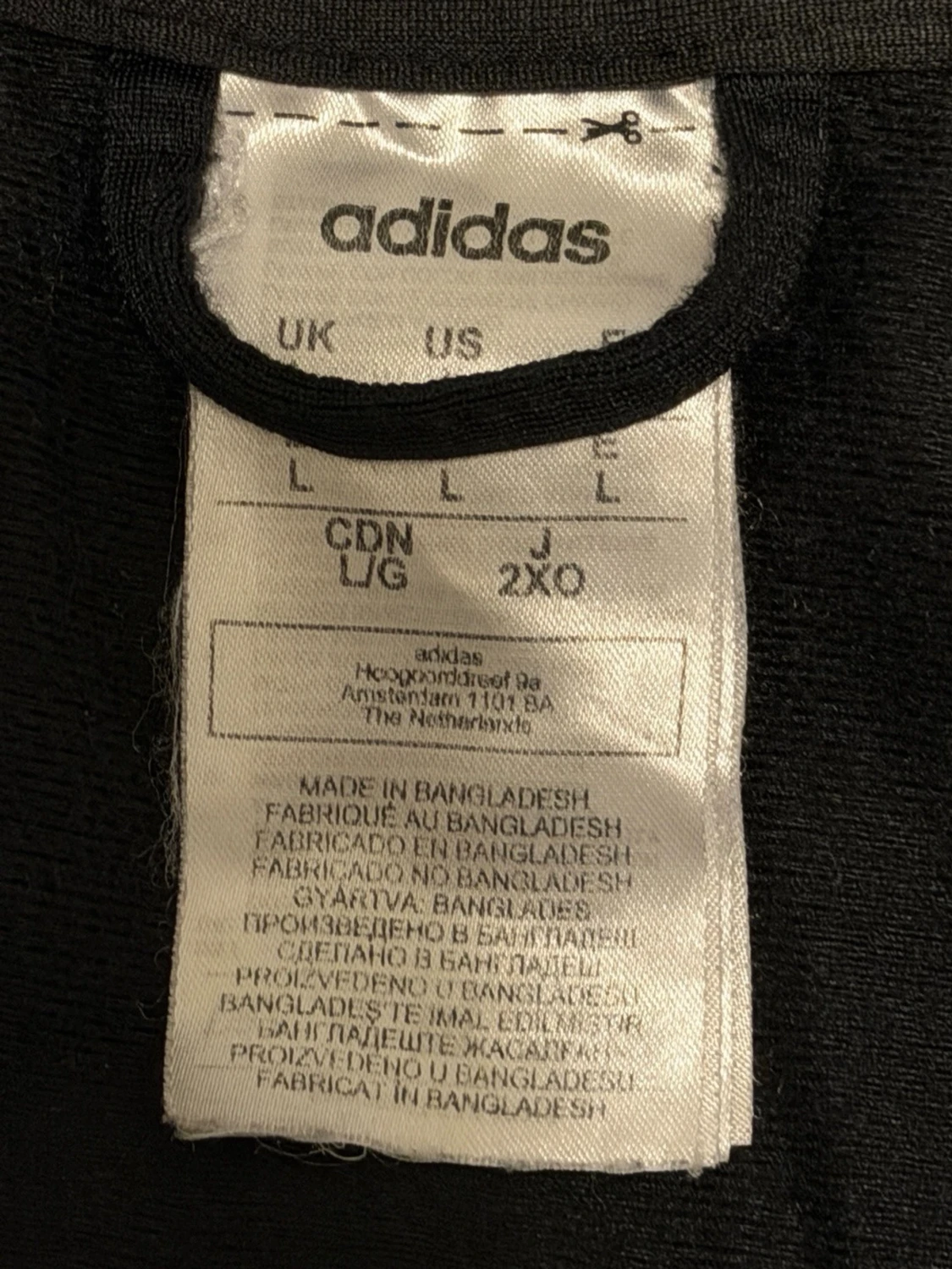 Svart Adidas träningsset med vita ränder - 6