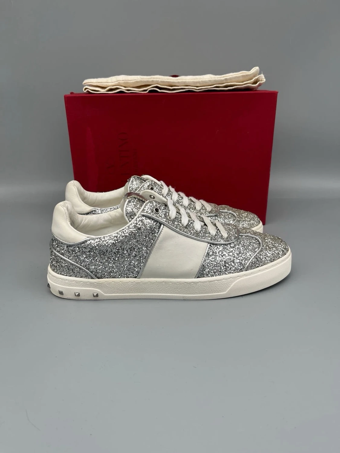 Valentino Flycrew Skor Silver Glitter - 2