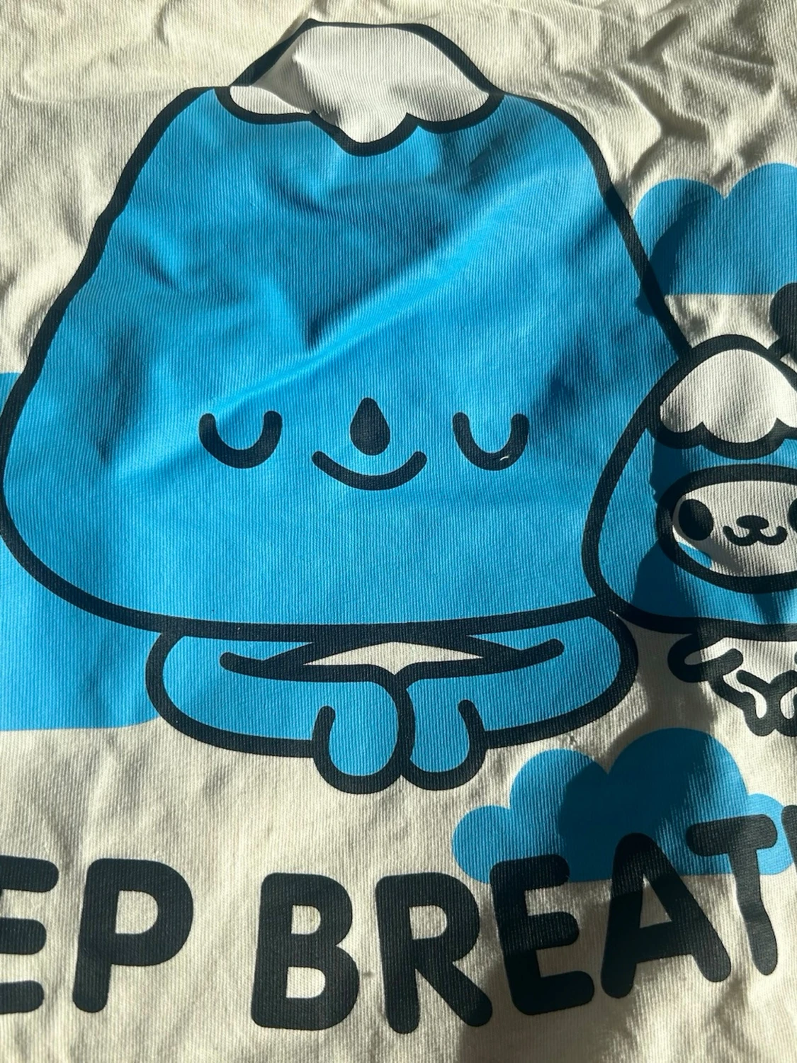 Vit långärmad t-shirt med tryck - 3