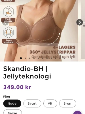 Skandio BH med jellyteknologi brun - 2 st Supersköna  BH från Skandio i brun och svart färg med 4-lagers 360° jellystrippar för extra stöd och lyft. Tillverkad av ultramjukt, sömlöst och andningsbart meshmaterial som håller dig sval. Breda axelband och starkt stöd under bysten. Inga irriterande sömmar.