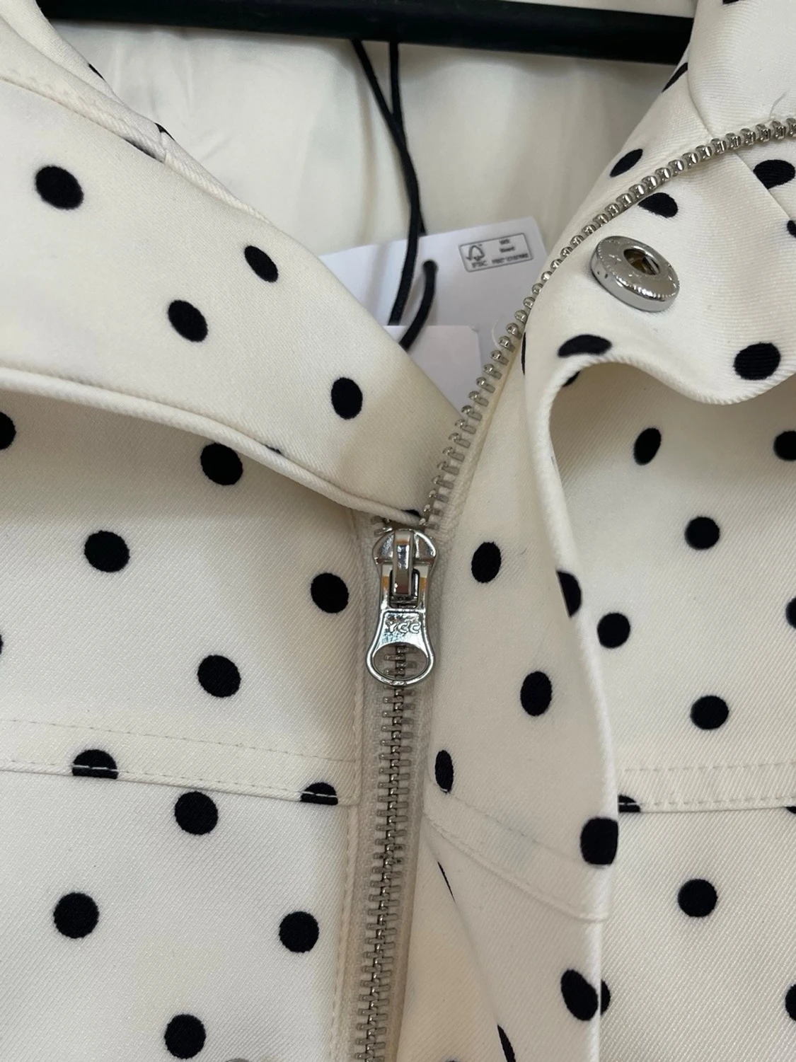 High neck dot jacket  - 4