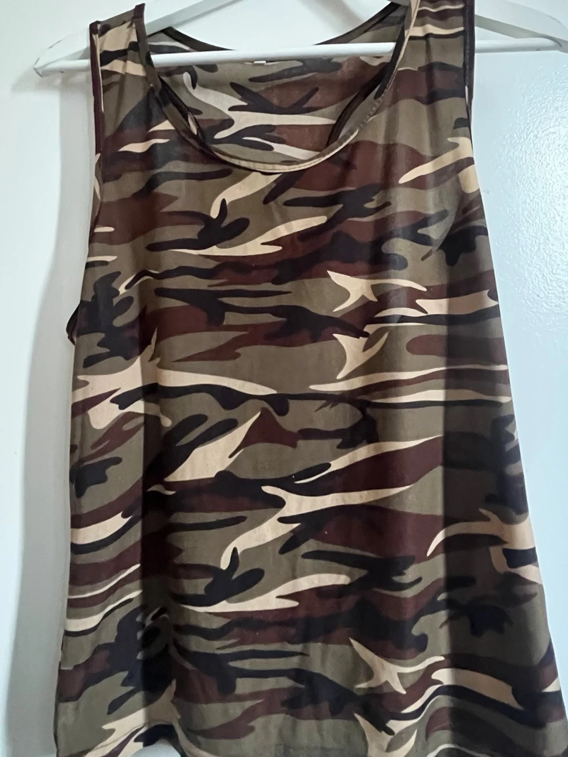 Camo linnetopp i bomull
