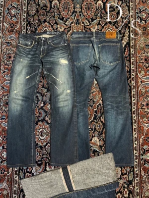 Hysteric glamour Selvedge jeans  - Crazy pair of hysteric glamour with very cool details. They’re in perfect condition. Bought from Japan.   •Waist:38,5cm •Length: 98cm •Inseam: 71,5cm • Leg opening: 18,5cm