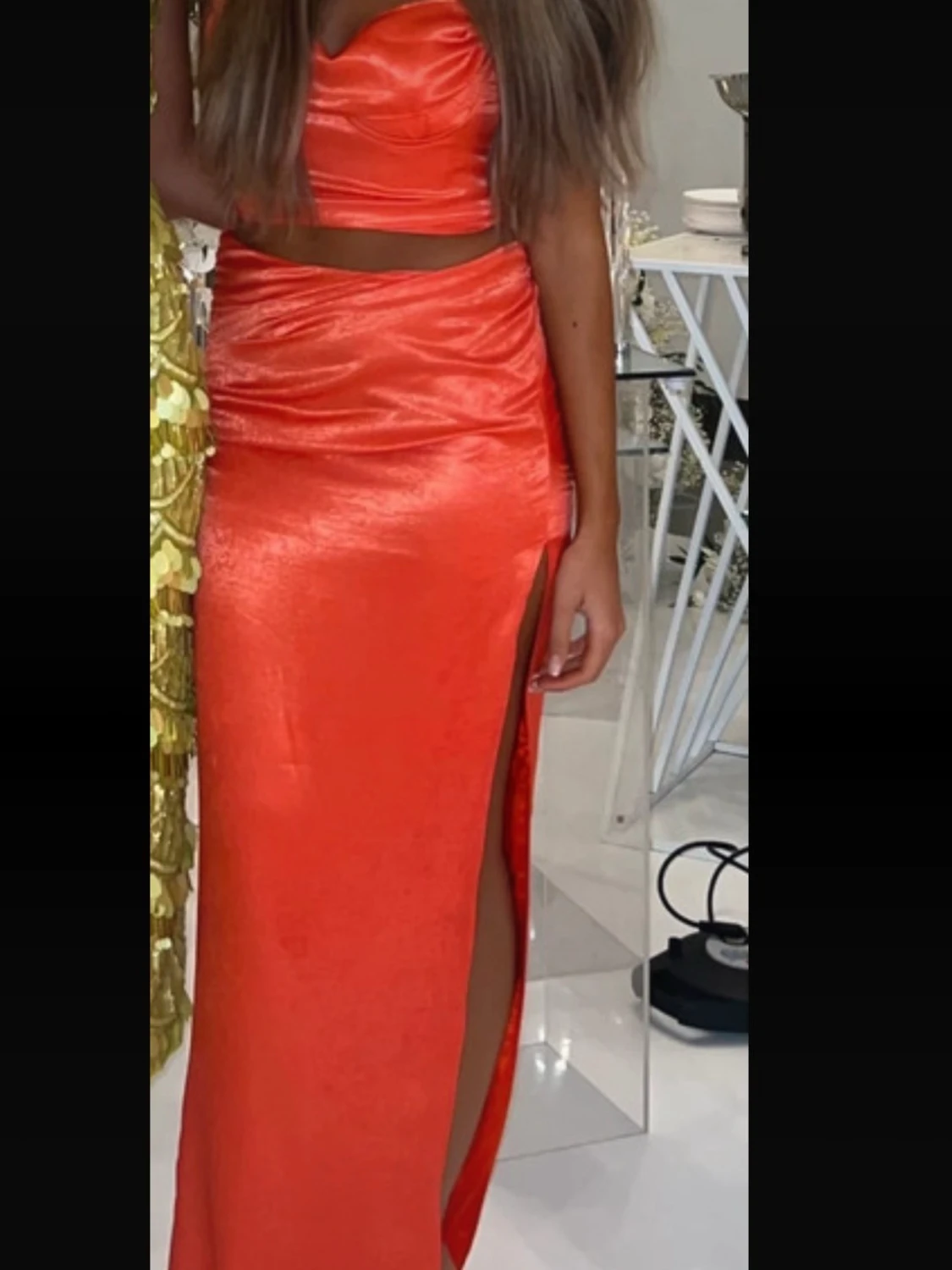 Orange set med slits