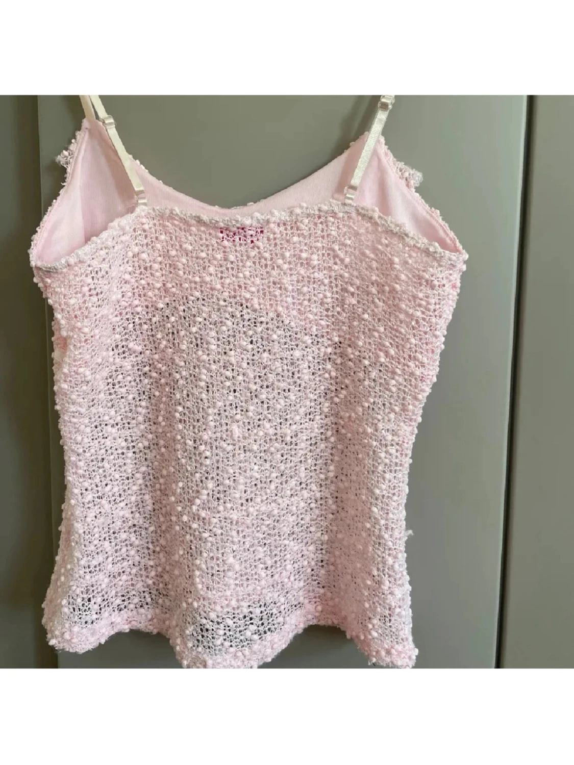 Ljusrosa  linnetopp med rosett - 2