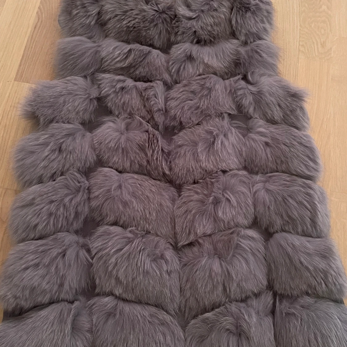 Äkta pälsväst grå - 90