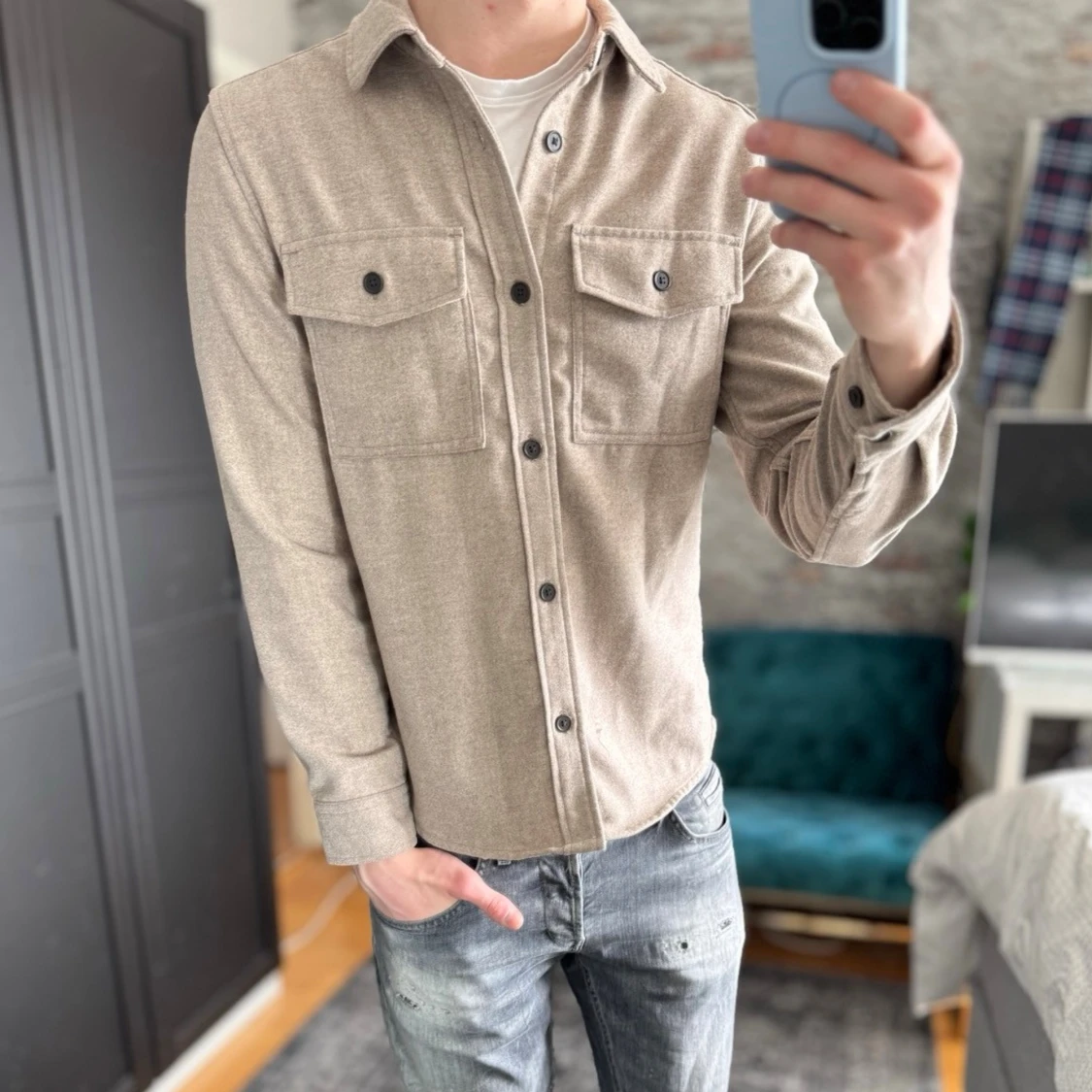 Stickad Overshirt - 1
