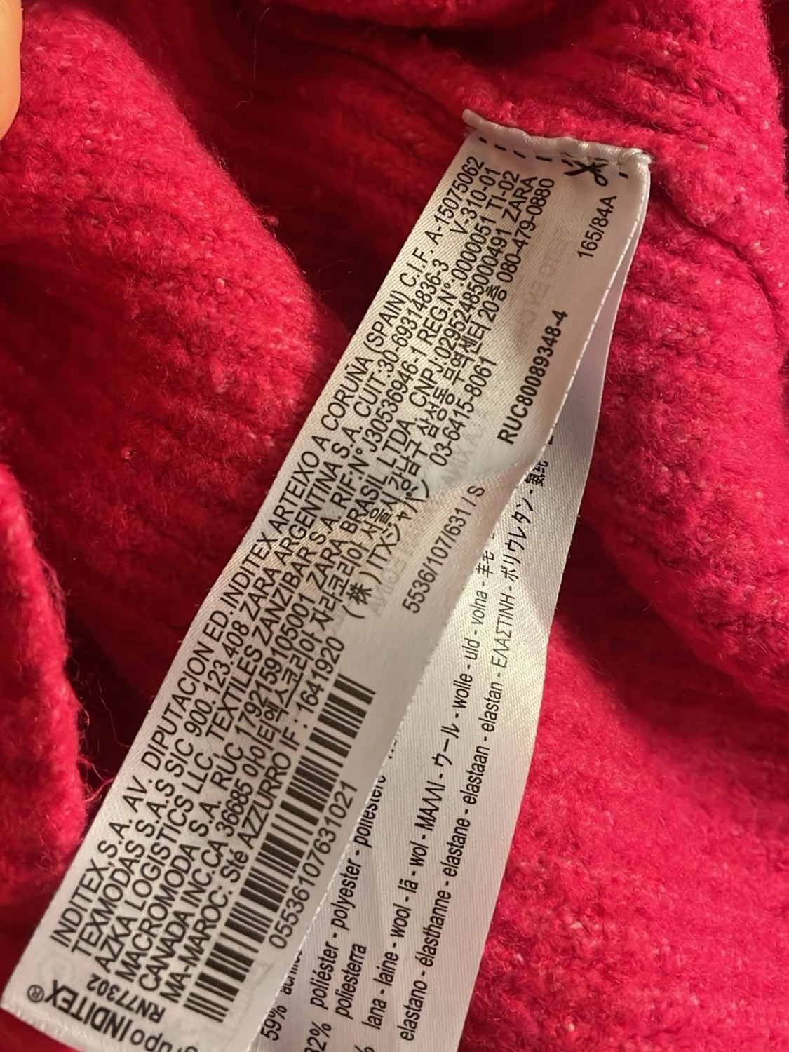 Knallrosa stickad tröja från Zara - 3