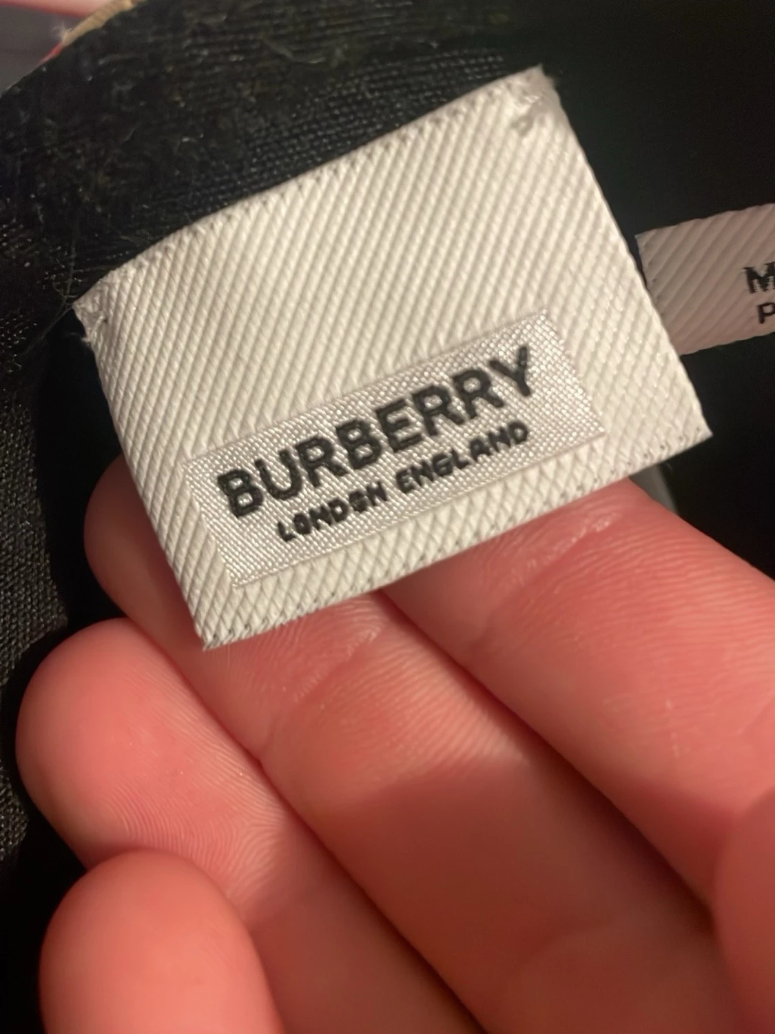 Burberry beige rutig keps - 2