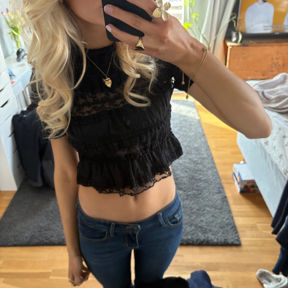 Svart spetsblus - 1