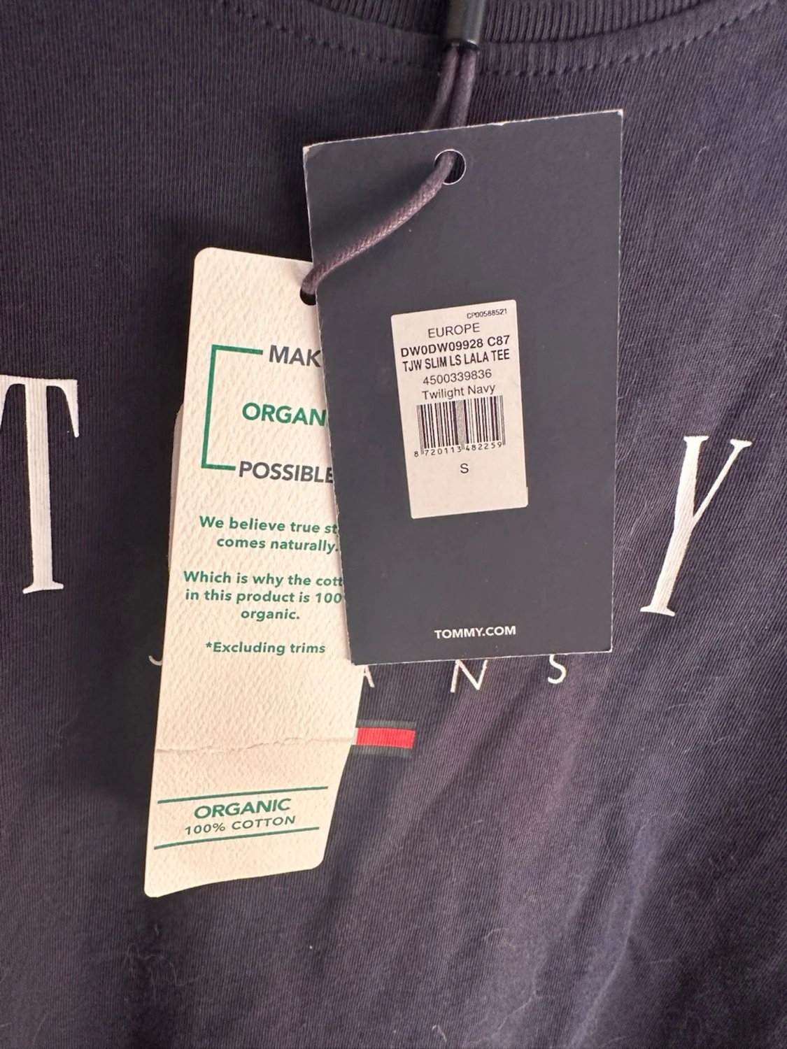 Mörkblå långärmad Tommy Jeans tröja - 2