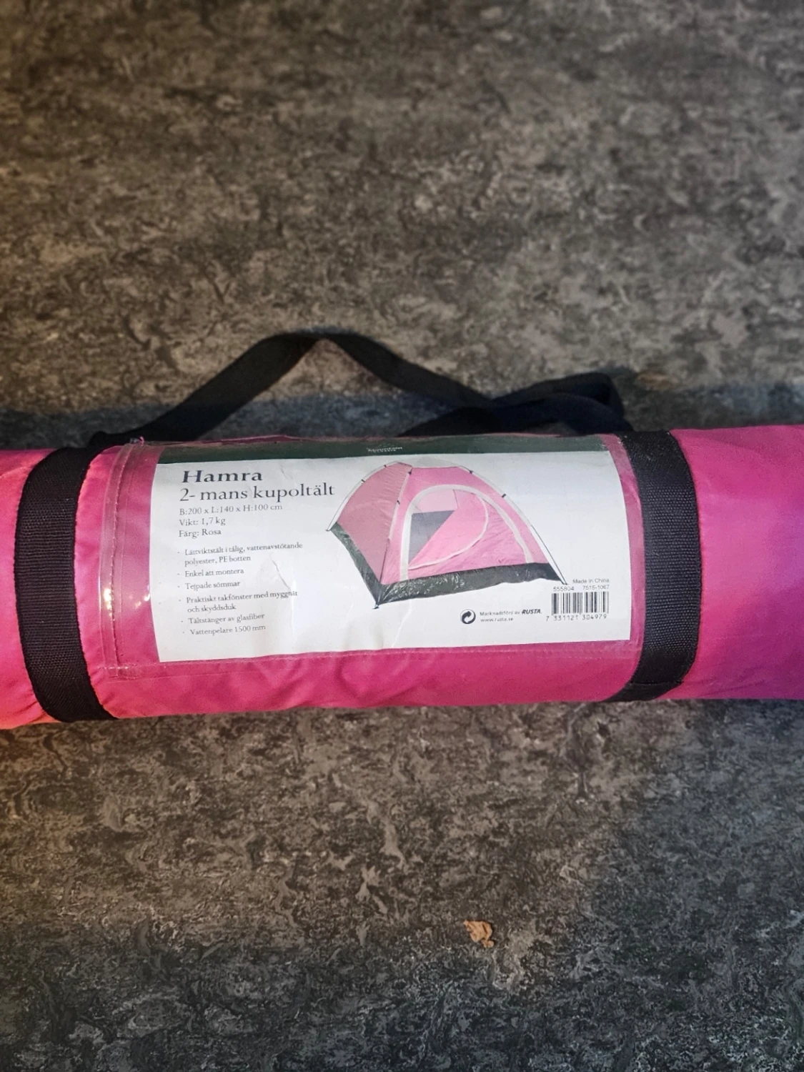 Hamra 2-manna kupoltält rosa - 1