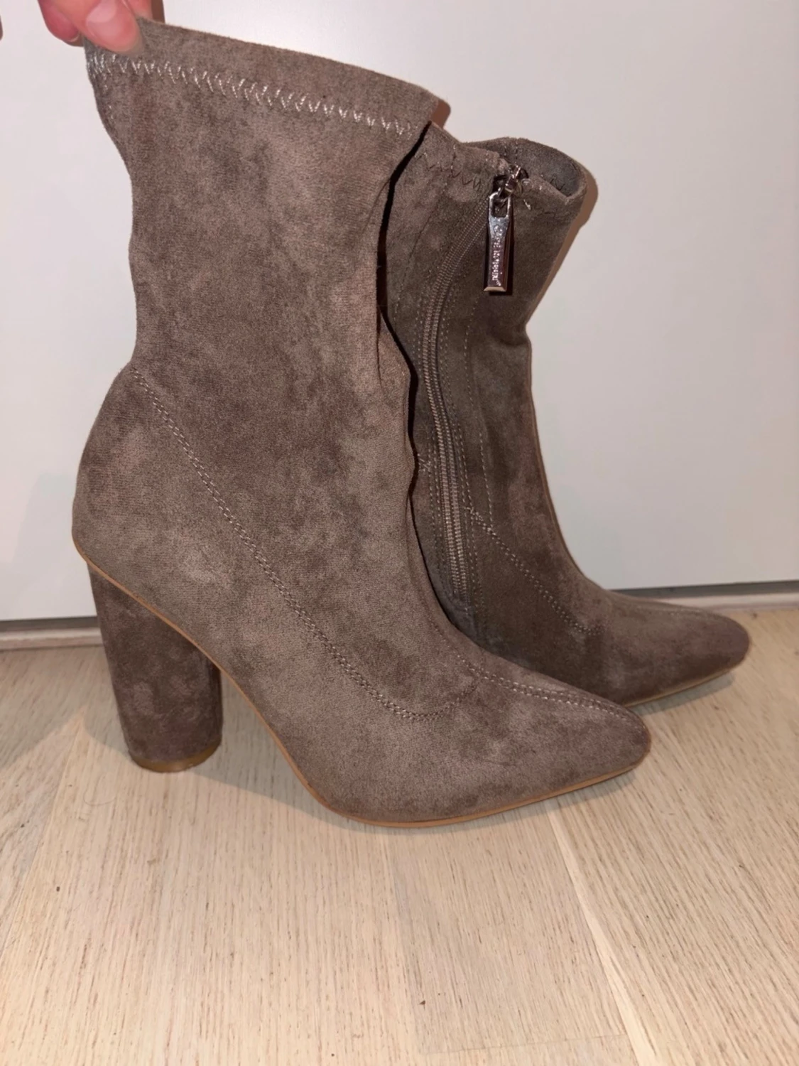 Y2k 2000s suede klackskor - 1