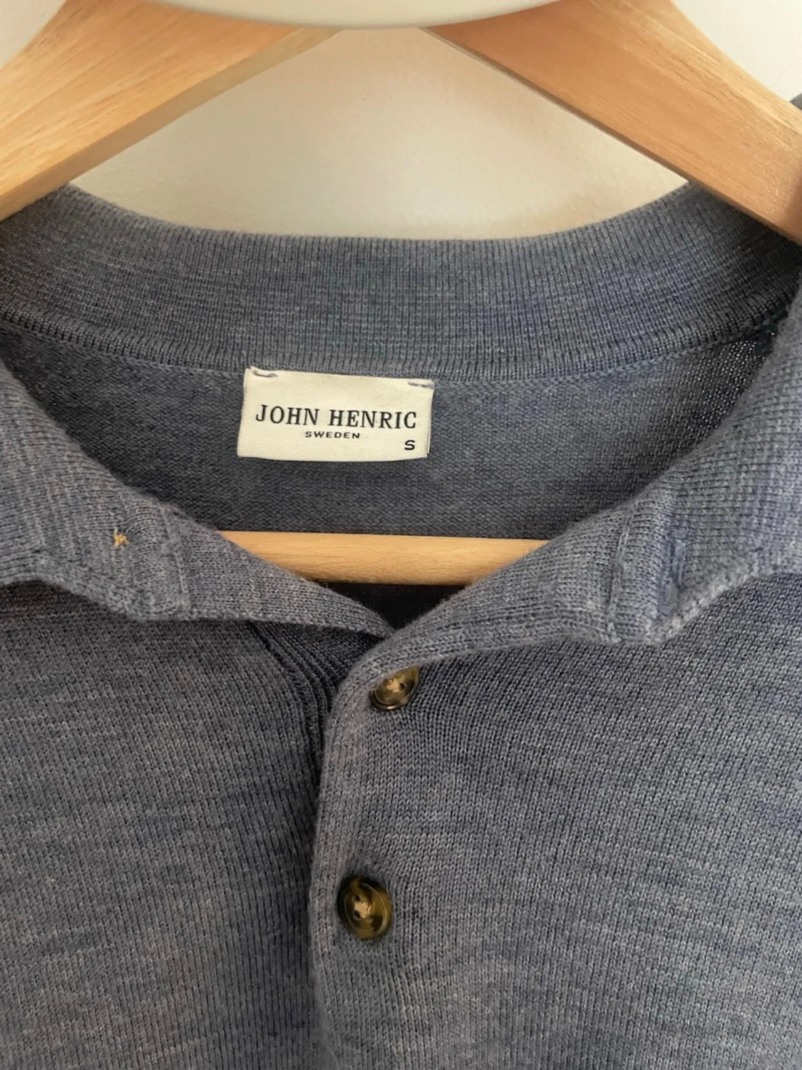 Ljusblå merinoullströja John Henric - 2
