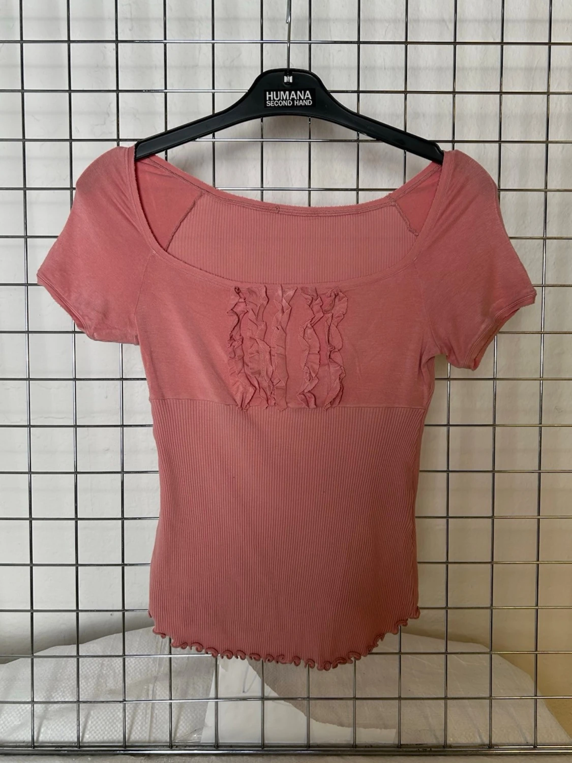Topp rosa boho ruffles