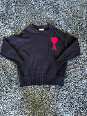 Svart hoodie från Ami Paris  - Säljer nu min svarta hoodie som jag inte använt så mycket pris ej hugget i sten hör av dig vid några frågor. 