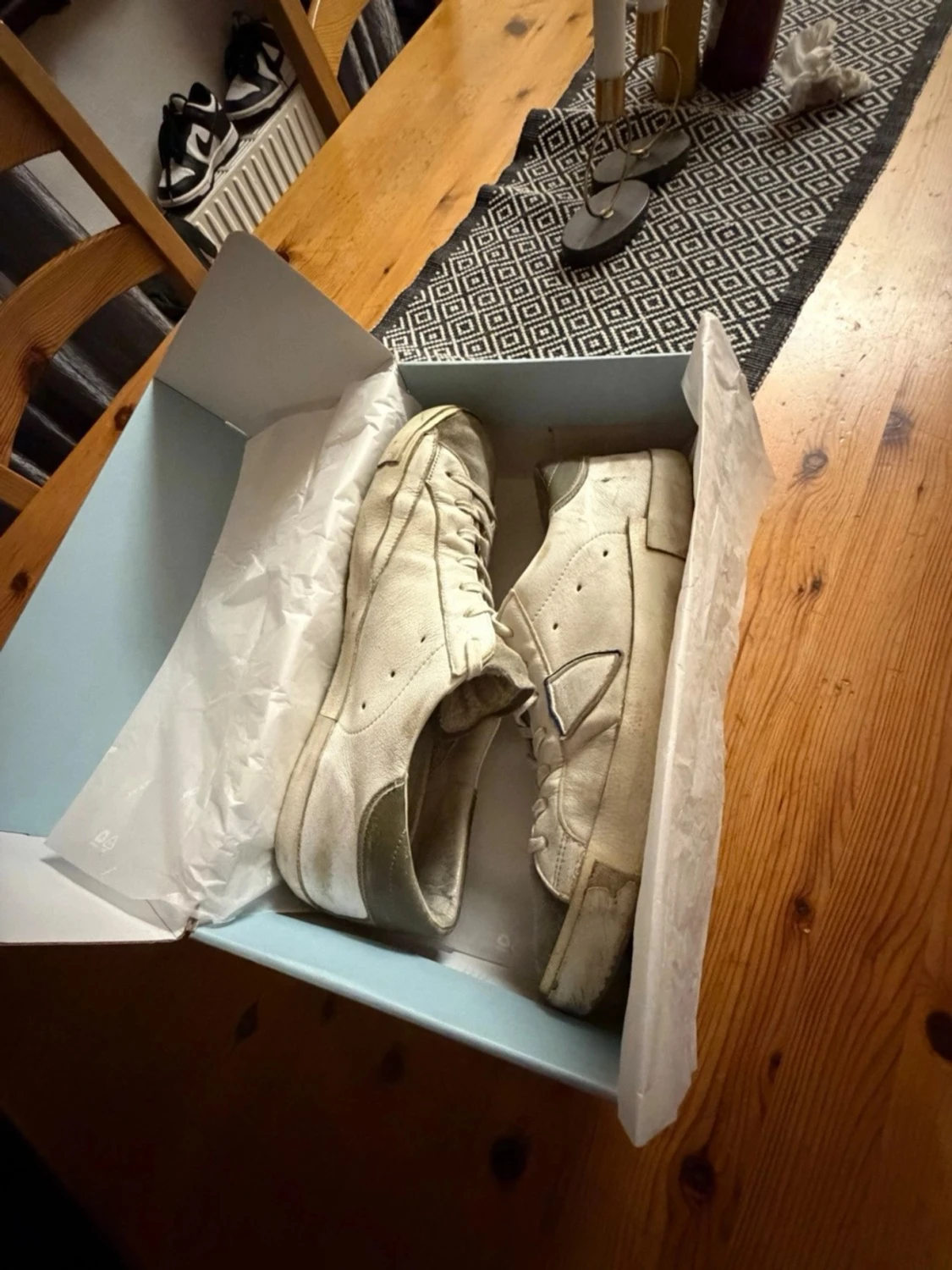 Philippe Model vita sneakers i skinn - 5