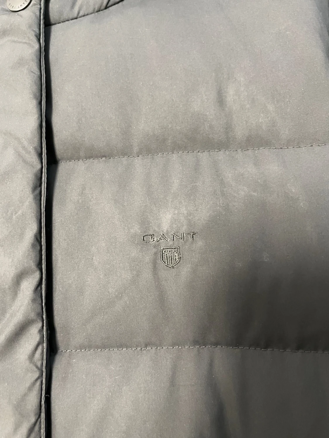 Grå dunjacka med huva från Gant - 3