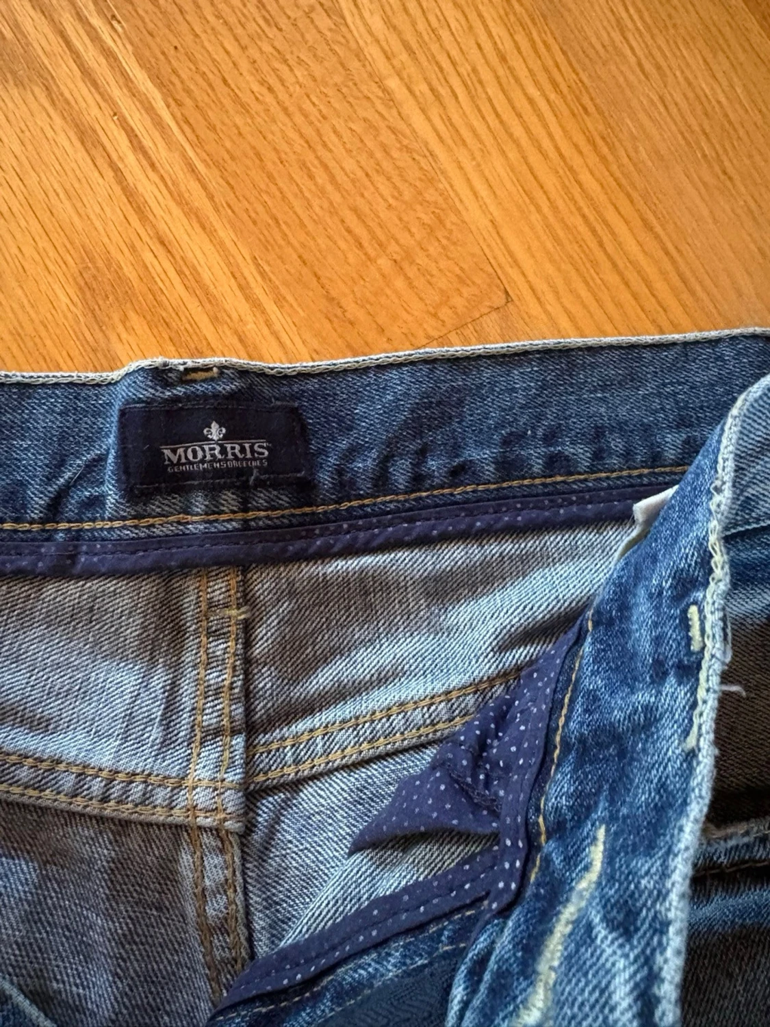 Blå slitna jeans från Morris stl32/33 - 1