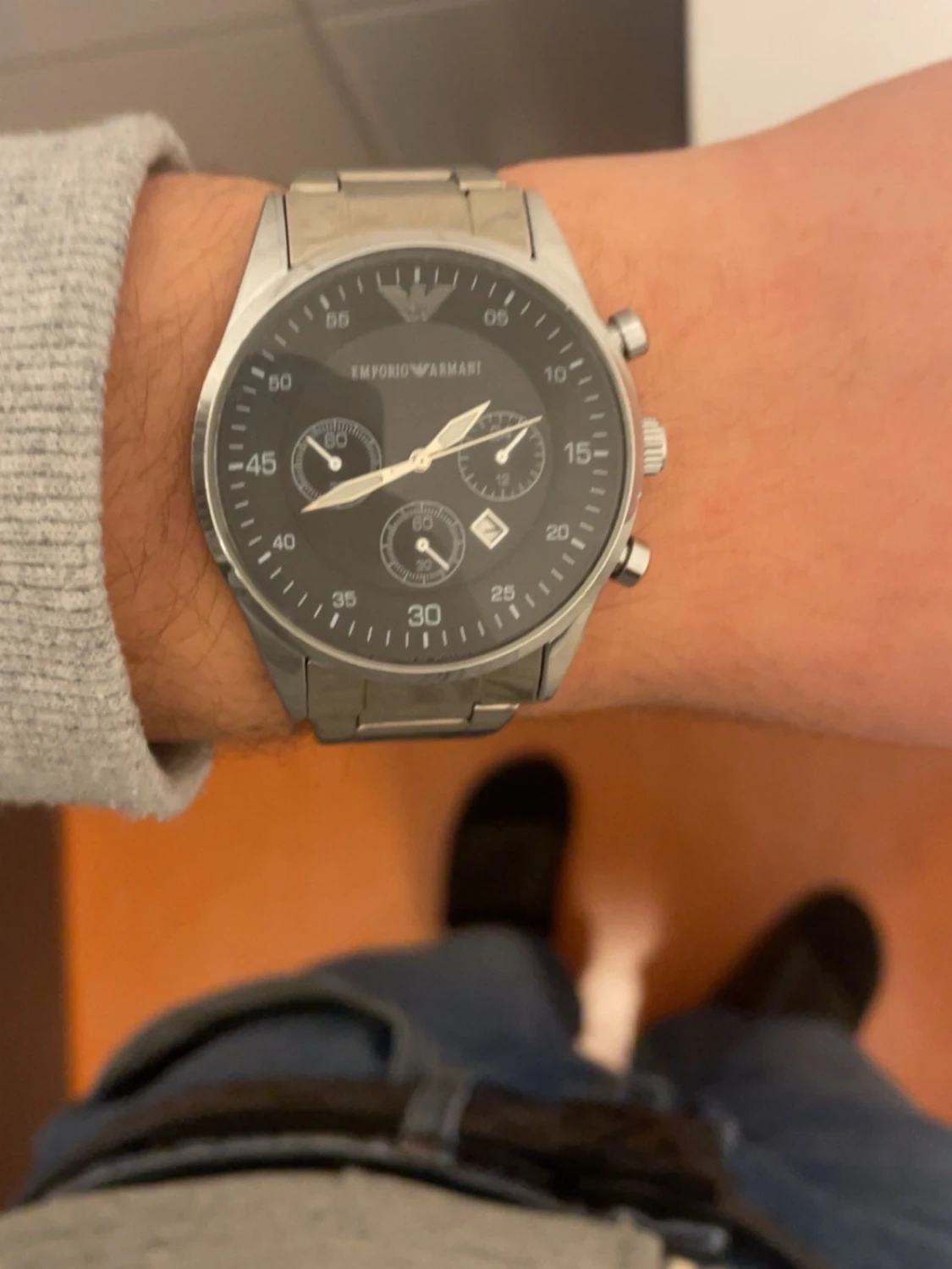 Emporio Armani silverfärgad klocka
