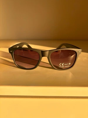 Svarta solglasögon  - Snygga wayfarersolglasögon med matt svart båge och bruna gradientlinser. CE-märkta kategori 3 med UV400-skydd. Passar både dam och herr.  Helt nya och oanvända. Finns flera i lager.  119 kr/st | 2 för 200 kr | 5 för 400 kr  Vid minsta fundering, hör av dig!