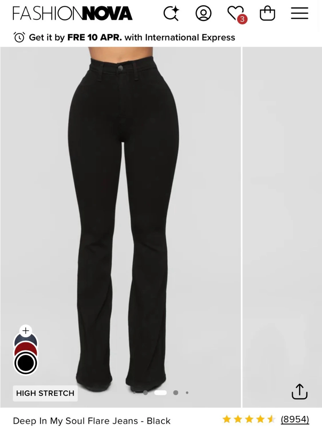 Svarta flare jeans från Fashion Nova - 3