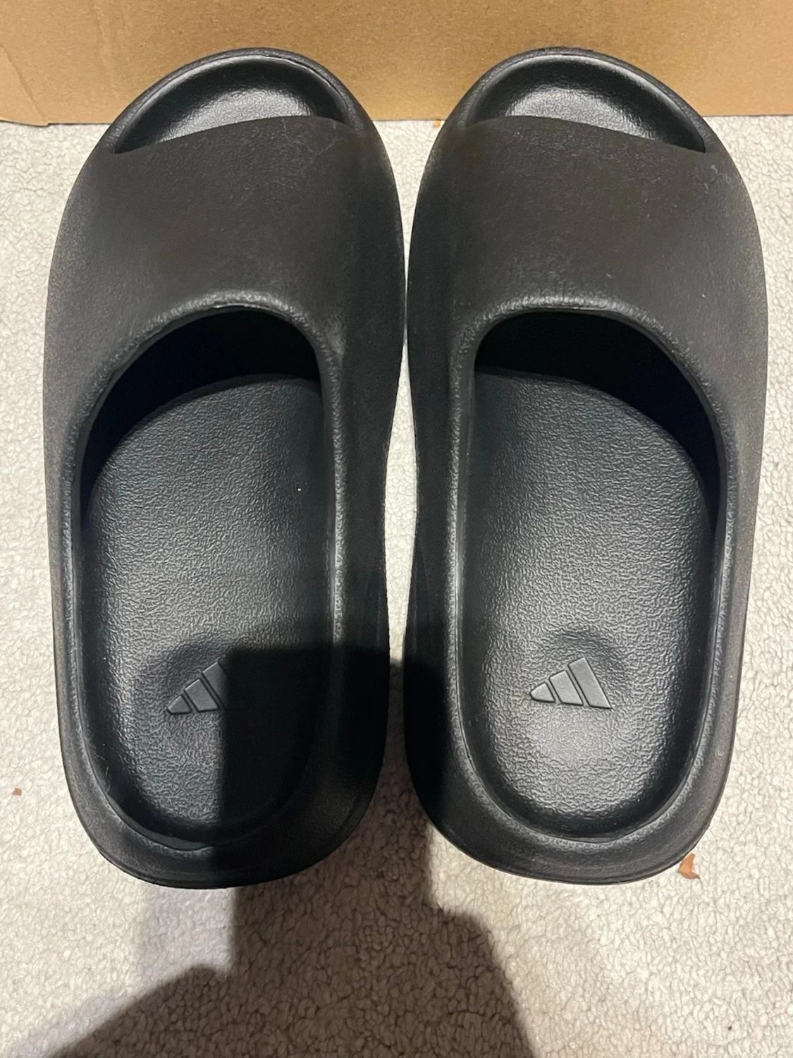 Svarta Adidas Yeezy Slides sandaler - 5