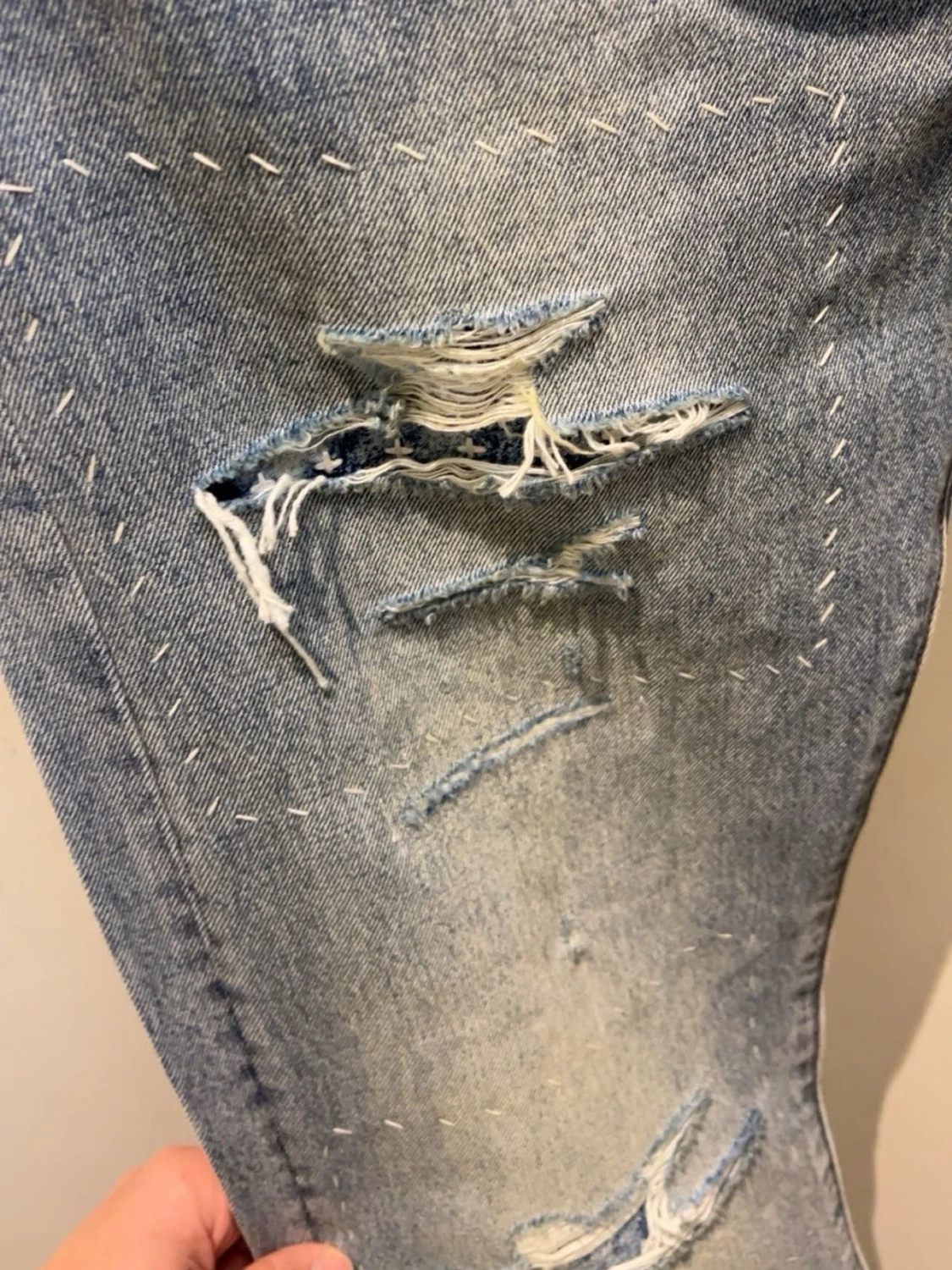 Levi's ljusblå ripped jeans Selvedge - 2