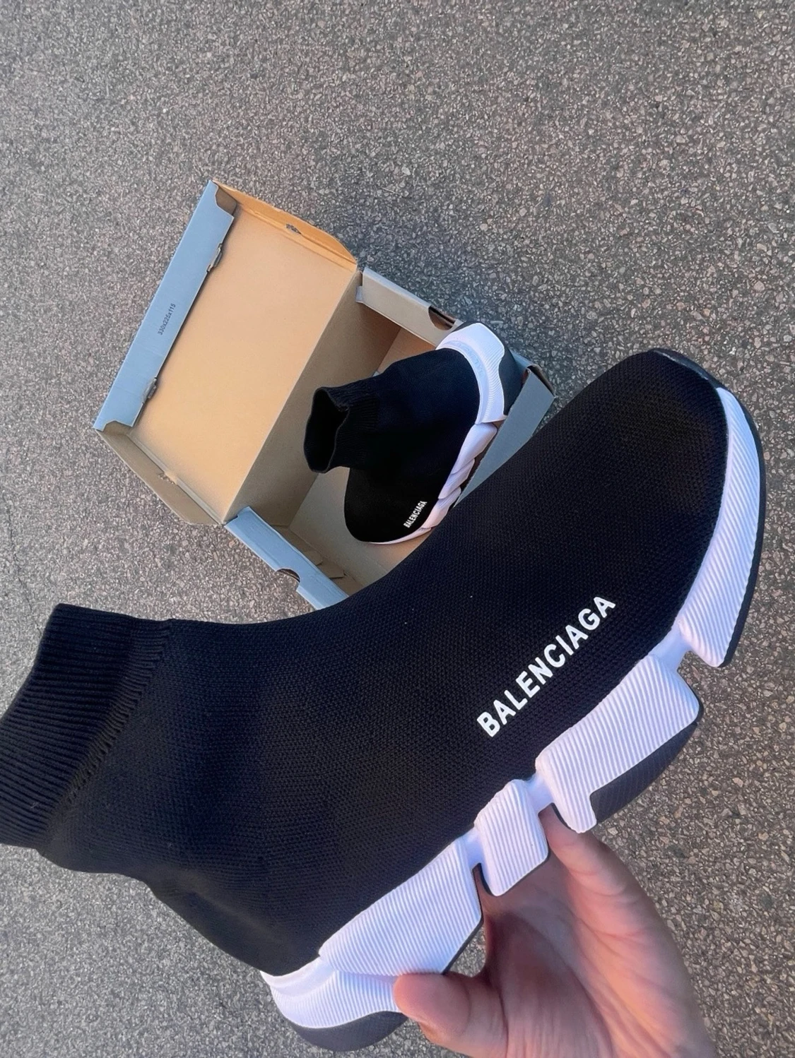 Balenciaga Speed Trainer sneakers svart/vit - 3