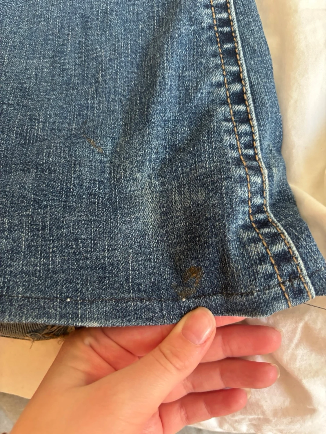 Blå bootcut jeans med låg midja - 2
