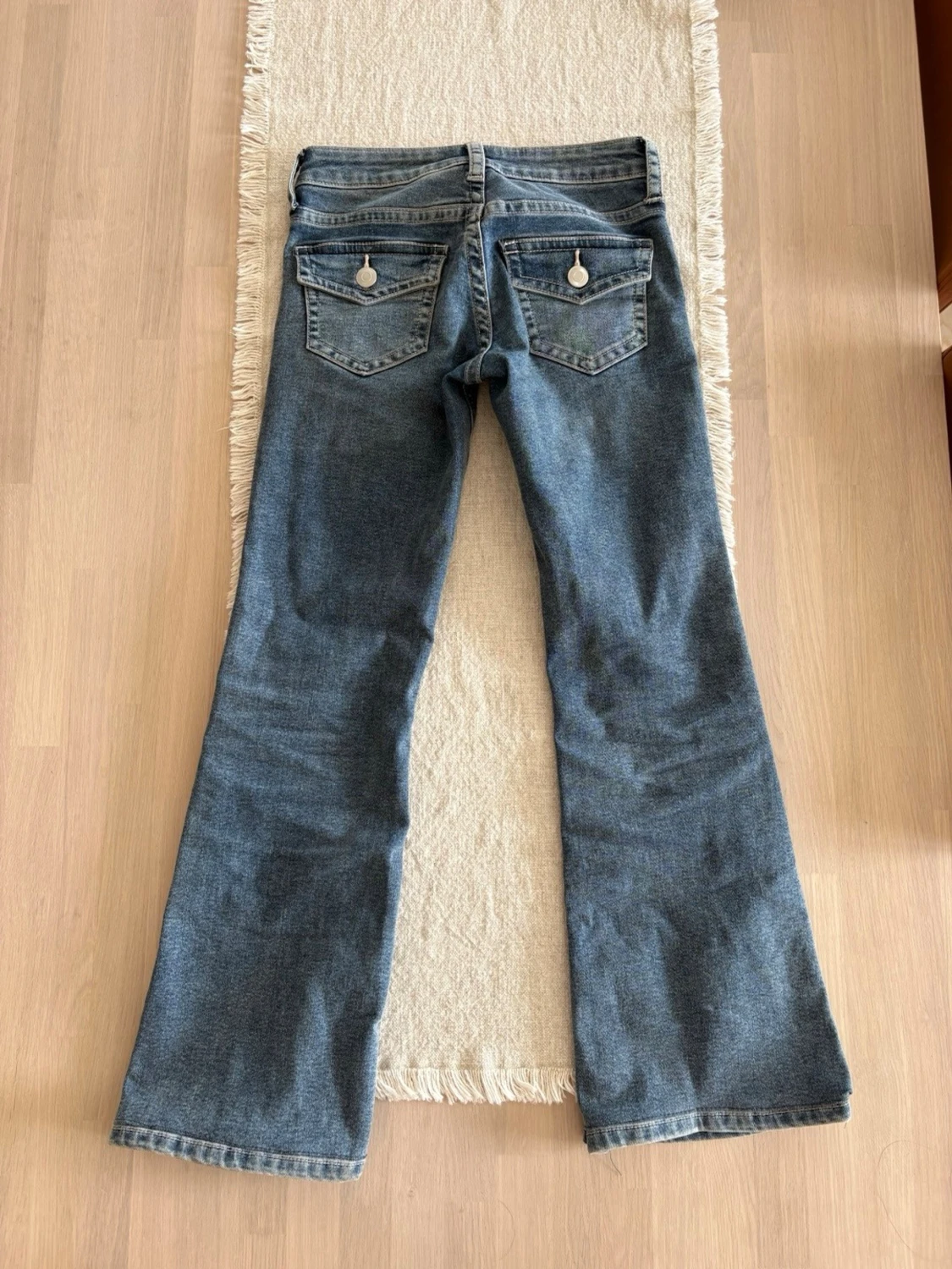 Dam blå flare low waist jeans  - 2