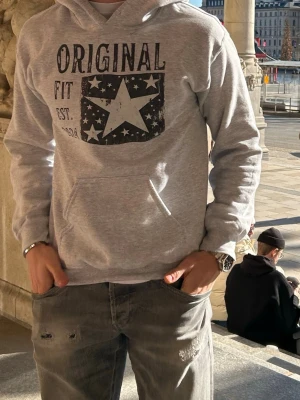 Grå SCNDI hoodie, orginal fit - Snygg grå hoodie från SCNDI 