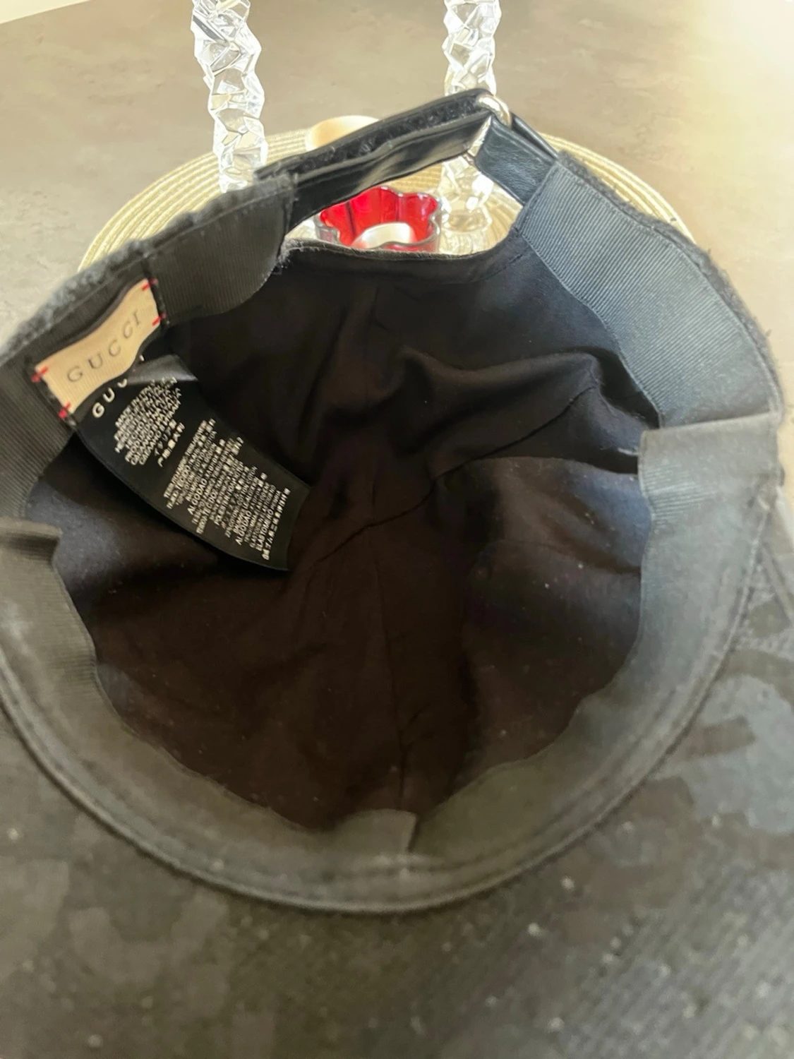 Svart keps från Gucci med GG-mönster - 3