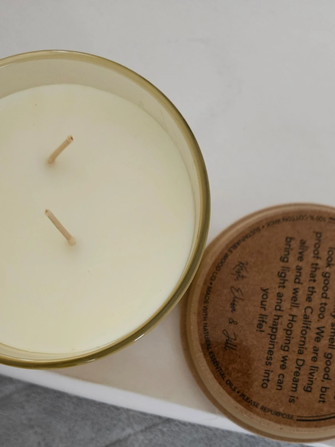 Doftljus i glas med trälock - 3