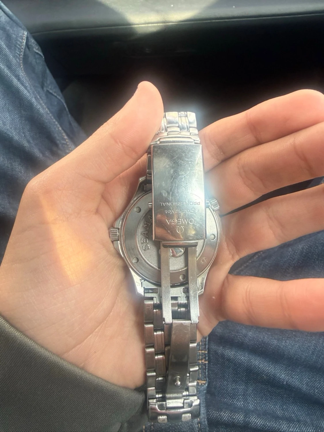 Omega Seamaster blå klocka i stål - 3