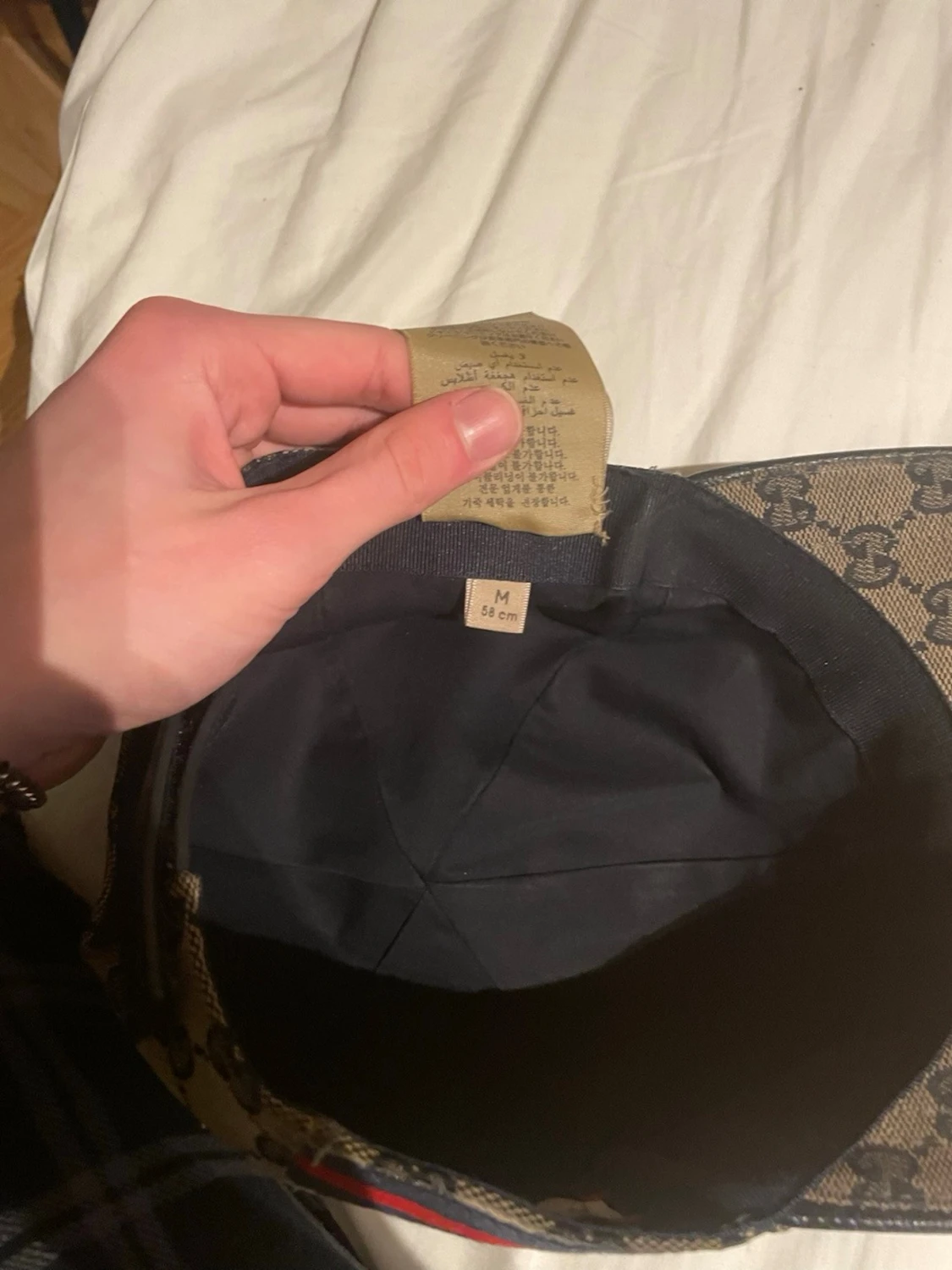 Gucci beige keps med GG-mönster - 2