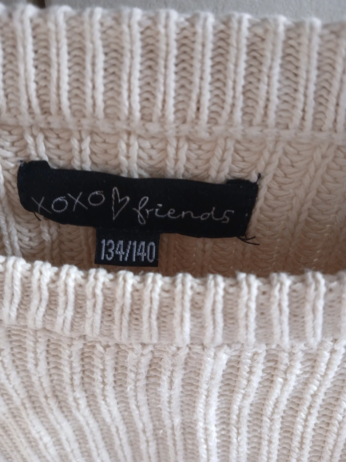 Beige cropped stickad tröja - 2