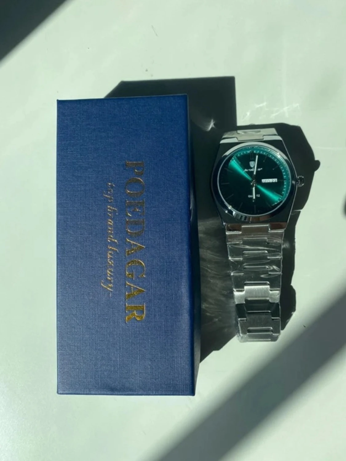 Herrklocka 41mm kvartz med grön urtavla - 2