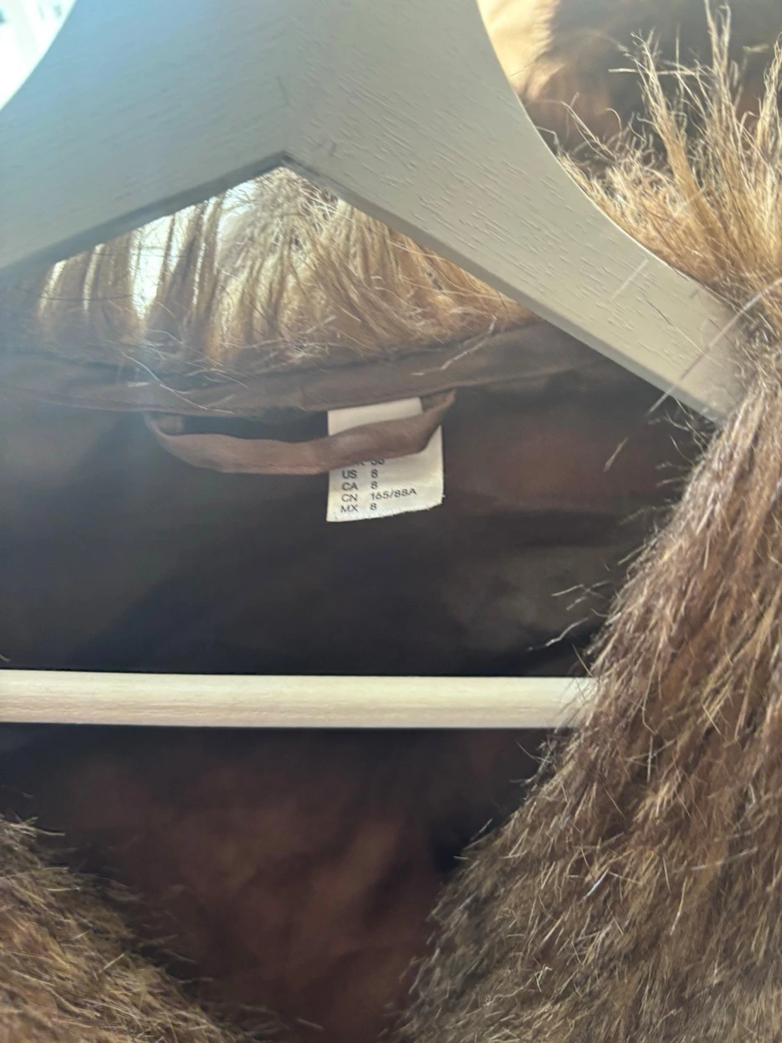 Brun långhårig fuskpälsväst - 1