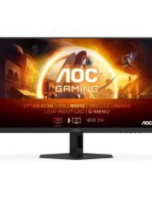 AOC 27" Gaming Skärm 180Hz - AOC Gaming-bildskärm med 27-tums skärmstorlek. Skärmen har en tunn ram och står på ett stabilt stativ i svart utförande och har 180hz med FHD upplösning med 0.3 ms IPS. Passar för anslutning till stationär dator eller bärbar dator för spel. Kan visa flera bilder och kan diskuteras om pris.