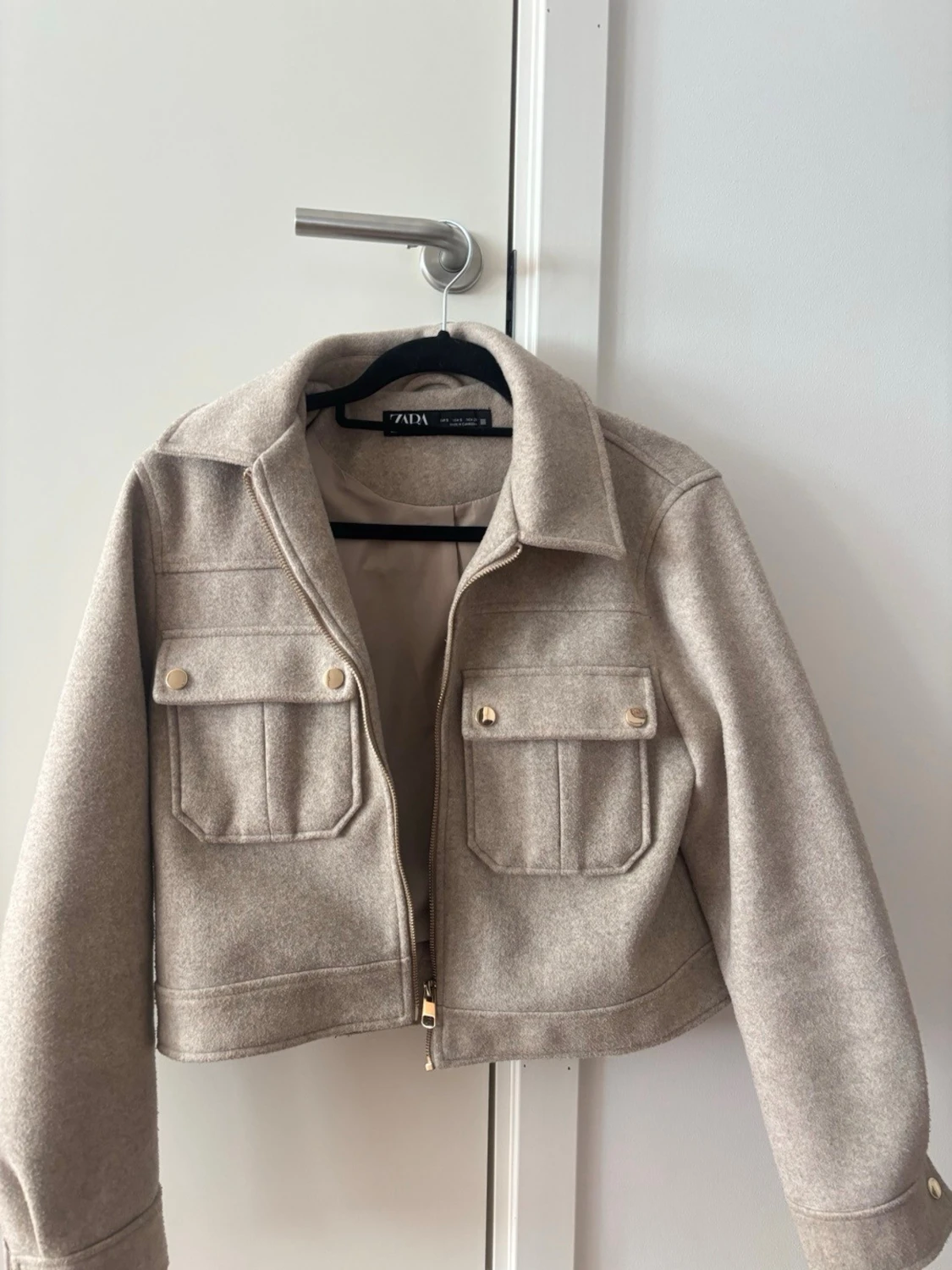 Beige ullkappa från Zara - 2