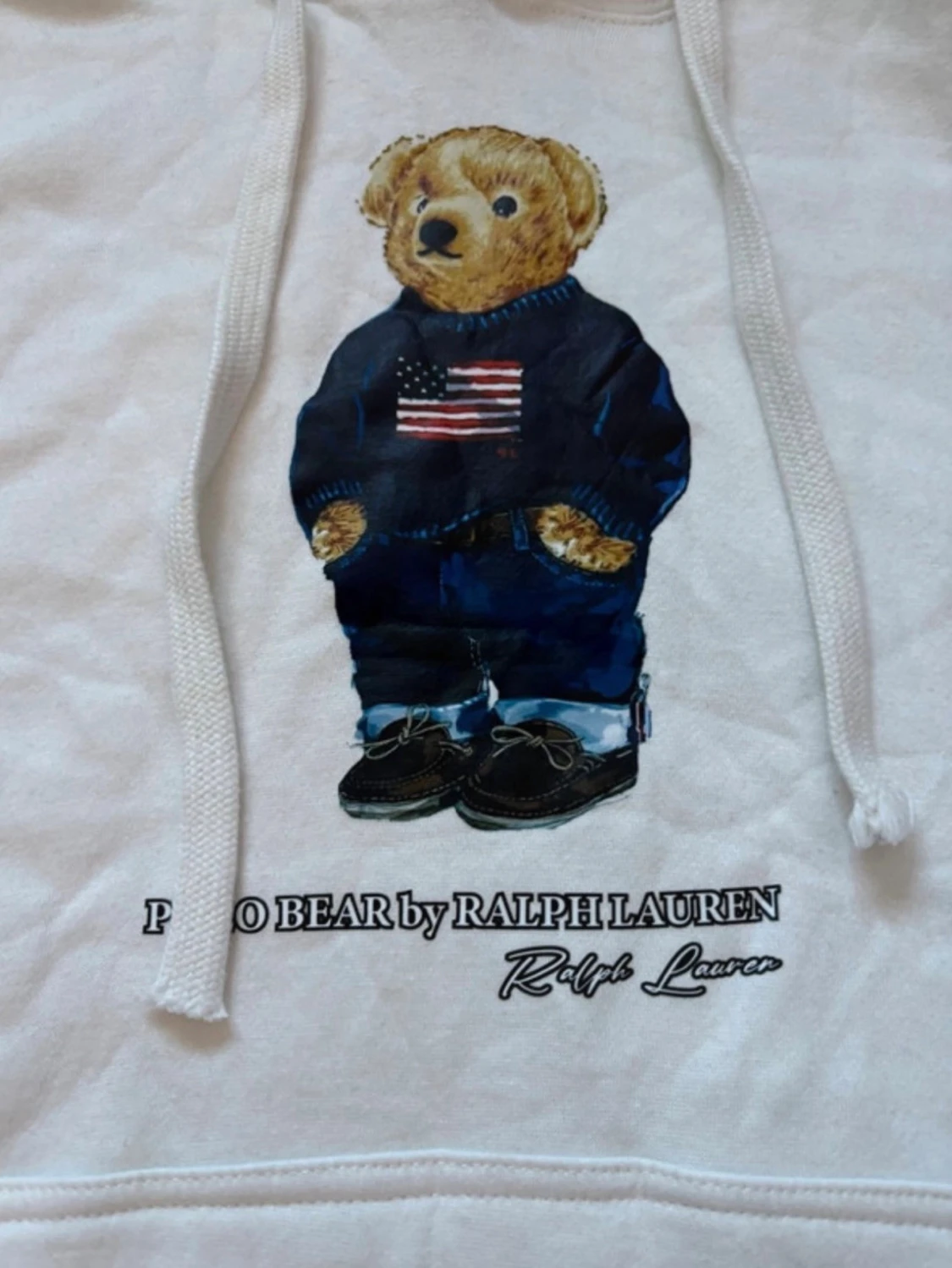 Vit hoodie Polo Bear Ralph Lauren - 1