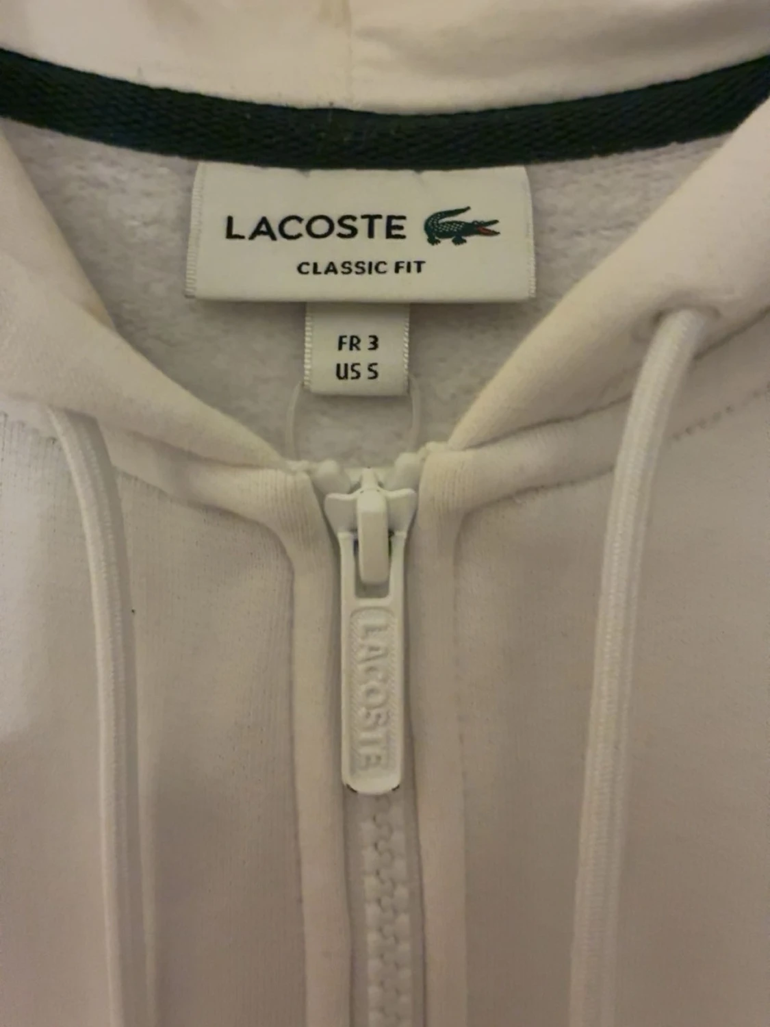 Vit zip-hoodie från Lacoste - 1