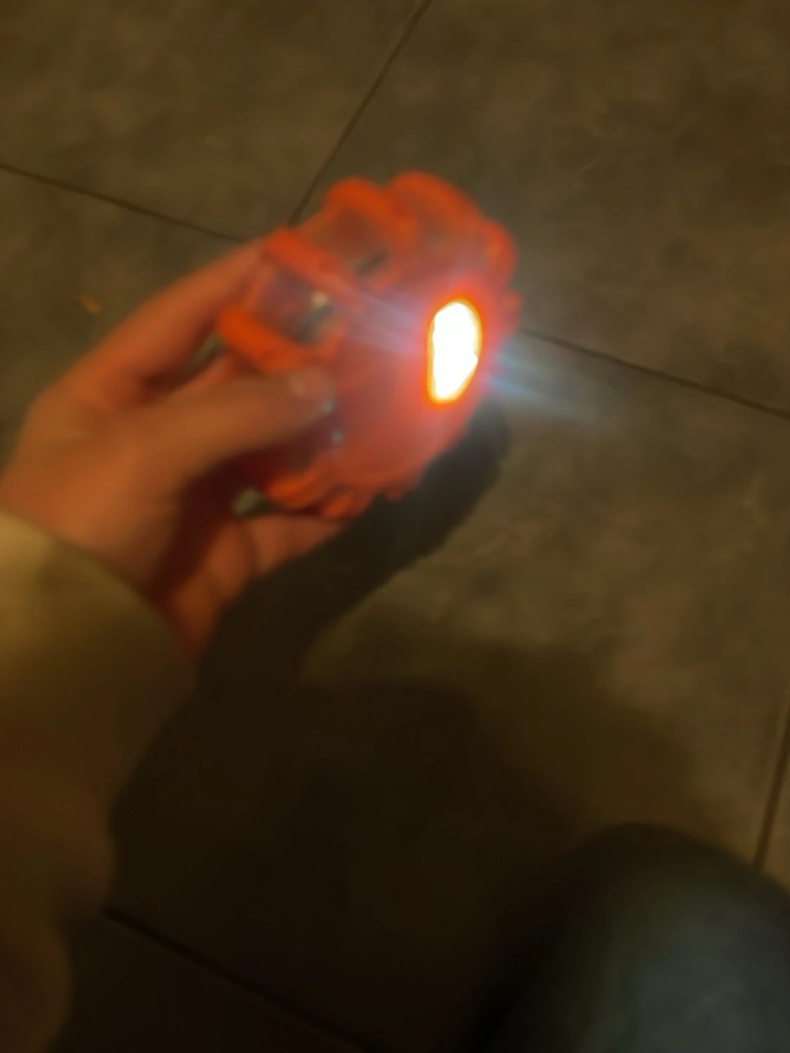 Rund orange varningslampa LED - 2