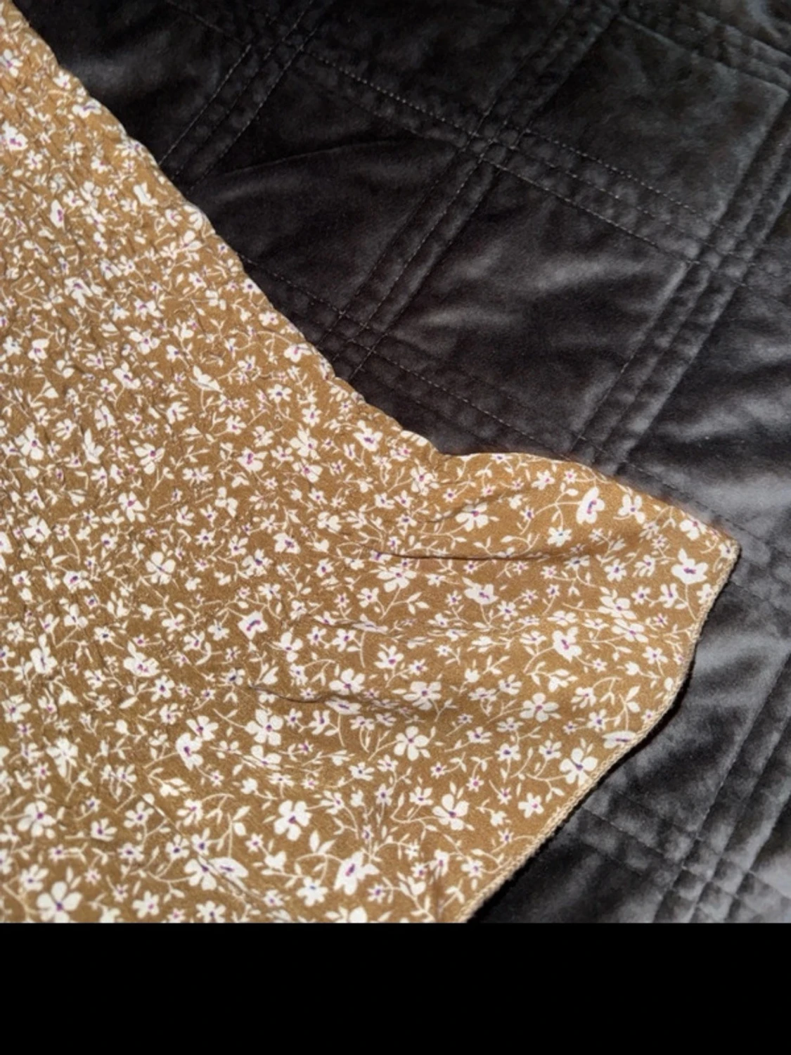 Brun blommig långklänning - 2