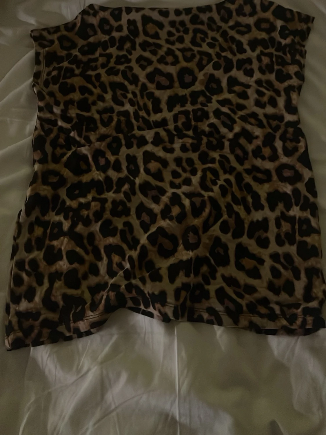 Leopardmönstrad ärmlös topp